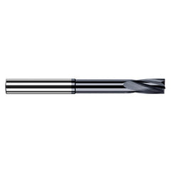 0.1094″ (7/64″) Cutter Diameter × 0.3750″ (3/8″) Flute Length × 0.8750″ (7/8″) Reach Carbide Flat Bottom Counterbore, 4 Flutes, AlTiN Coated