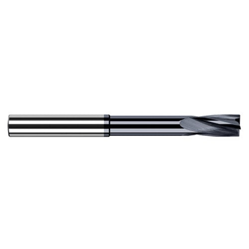 0.4375″ (7/16″) Cutter Diameter × 1.0000″ (1″) Flute Length × 3.0000″ (3″) Reach Carbide Flat Bottom Counterbore, 4 Flutes, AlTiN Coated - Exact Industrial Supply