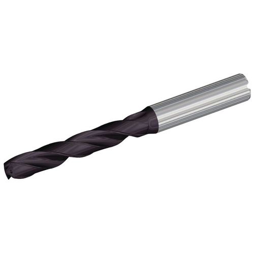 5.8 mm Dia. × 6 mm Shank × 44 mm Flute Length × 3.23″|82 mm OAL, 140°, TiAlN, Coolant Thru, Round Solid Carbide Drill - Exact Industrial Supply