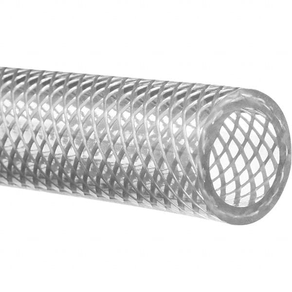 Value Collection - 1" ID x 1-1/4" OD, 10' Long, PVC Reinforced (FDA) Tube - Clear, 120 Max psi, -50 to 150°F - A1 Tooling