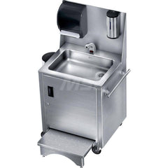 Just Manufacturing - Sinks; Type: Portable ; Outside Length: 23-1/8 (Inch); Outside Width: 29-37/64 (Inch); Outside Height: 53-3/4 (Inch); Inside Length: 16 (Inch); Inside Width: 16 (Inch) - Exact Industrial Supply