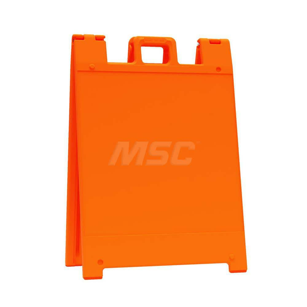 Barrier Parts & Accessories; Type: Sign Stand; Color: Orange; Height (Decimal Inch): 36.000000; Base Material: Polyethylene; Length (Inch): 3; Width (Inch): 25; Finish/Coating: Orange; For Use With: Indoor & Outdoor; Material: Plastic; For Use With: Indoo