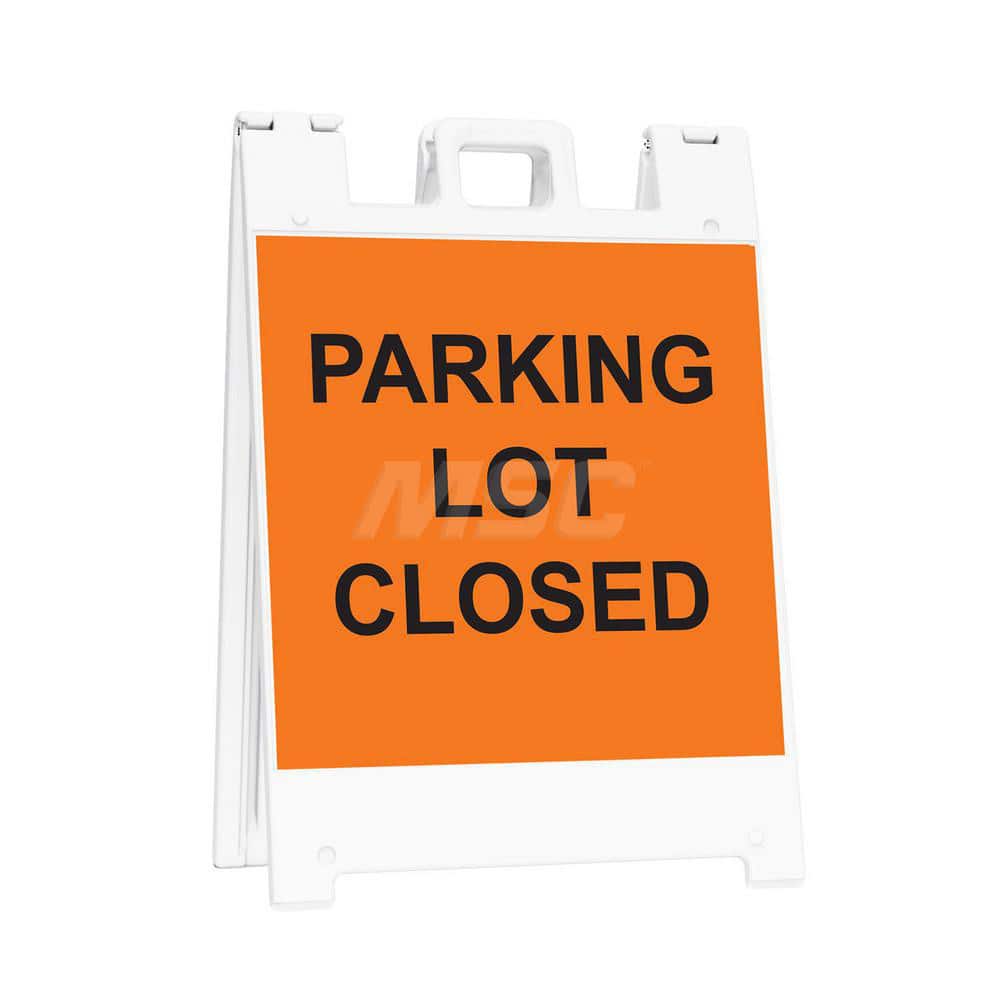 Barrier Parts & Accessories; Type: Sign Stand; Color: White; Height (Decimal Inch): 36.000000; Base Material: Polyethylene; Length (Inch): 3; Width (Inch): 25; Finish/Coating: White; For Use With: Indoor & Outdoor; Material: Plastic; Legend: Parking Lot C