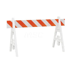 Traffic Barricades; Type: A-Frame; Barricade Height (Inch): 40; Material: Plastic; Barricade Width (Inch): 29; Reflective: Yes; Compliance: None; Color: White; Weight (Lb.): 6.0000; Top Panel Height (Inch): 8; Top Panel Width (Inch): 120; Additional Infor