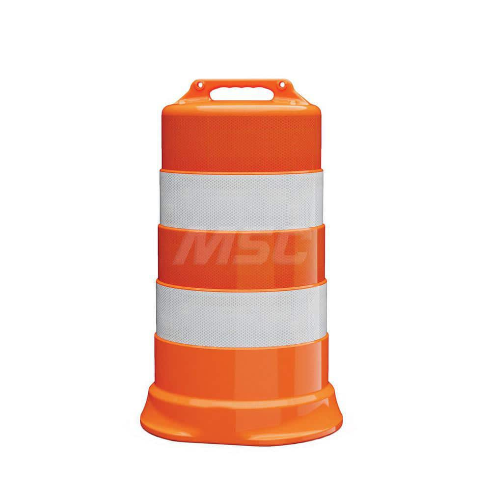 Traffic Barrels, Delineators & Posts; Type: Traffic Drum; Material: HDPE; Reflective: Yes; Base Needed: Yes; Height (Inch): 39.7; Width (Inch): 23-1/2; Additional Information: Sub Brand: Commander ™; Sheeting Grade: Diamond; Rubber Base Sold Separately; S