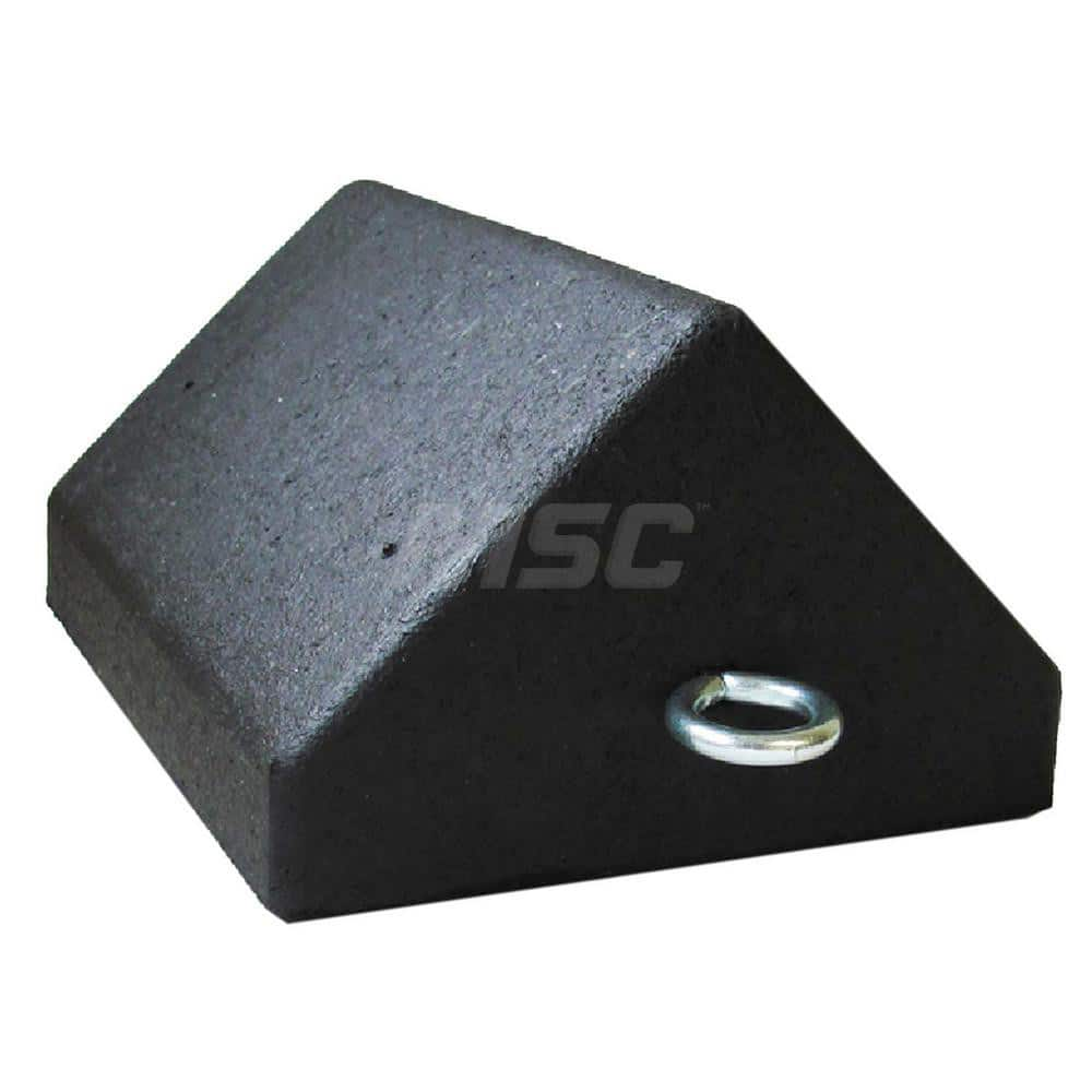 Recycled Rubber Wheel Chock: 9-3/4″ OAW, 5″ OAH