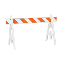 Traffic Barricades; Type: A-Frame; Barricade Height (Inch): 40; Material: Plastic; Barricade Width (Inch): 29; Reflective: Yes; Compliance: None; Color: White; Weight (Lb.): 6.0000; Top Panel Height (Inch): 8; Top Panel Width (Inch): 120