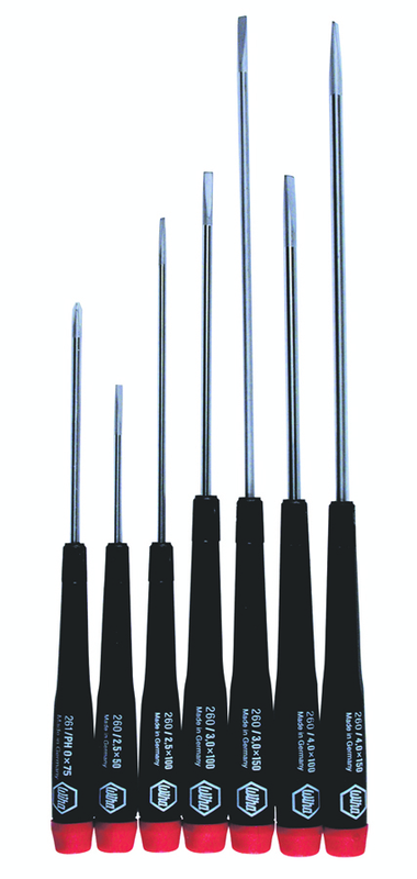 7 Piece - Precision Slotted & Phillips Screwdriver Set - #26092 - Includes: Slotted 2.5 - 4.0mm & Phillips Screwdriver #0 x 75 - A1 Tooling