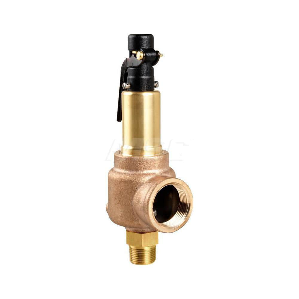 1 Mnpt X 1 Fnpt Series 740-Dg Asme Section Viii Safety Valve With (D) Orifice, Metal Seat, Open Lever For Air/Gas Service Set 125 Psi