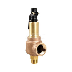 1 Mnpt X 1 Fnpt Series 740-Dg Asme Section Viii Safety Valve With (D) Orifice, Metal Seat, Open Lever For Air/Gas Service Set 75 Psi