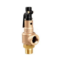 1 Mnpt X 1 Fnpt Brass/Bronze Series 560-Ee Asme Section I Safety Valve With (E) Orifice For Steam Service, Metal Seat & Open Lever Set Set 125