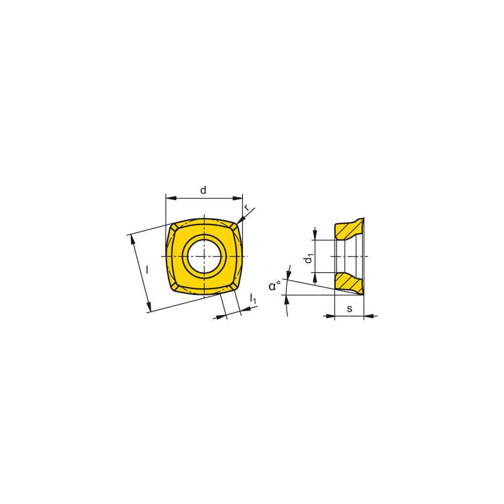 Milling Insert:  XOLX 120410ER-F40 CTCS245,  CTCS245,  Solid Carbide N/A Finish,  1.0000″ OAW