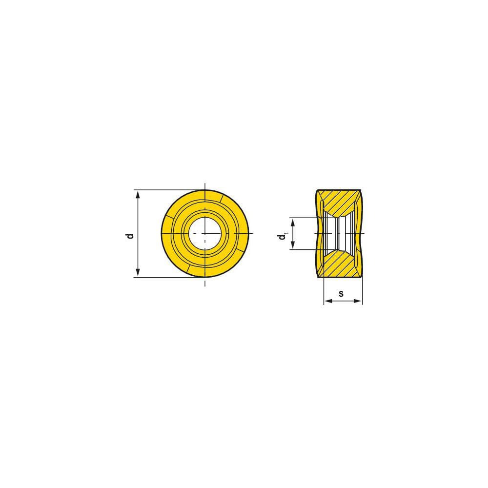 Milling Insert:  RNHU 1205M4SR-M50 CTPP235,  CTPP235,  Solid Carbide N/A Finish,