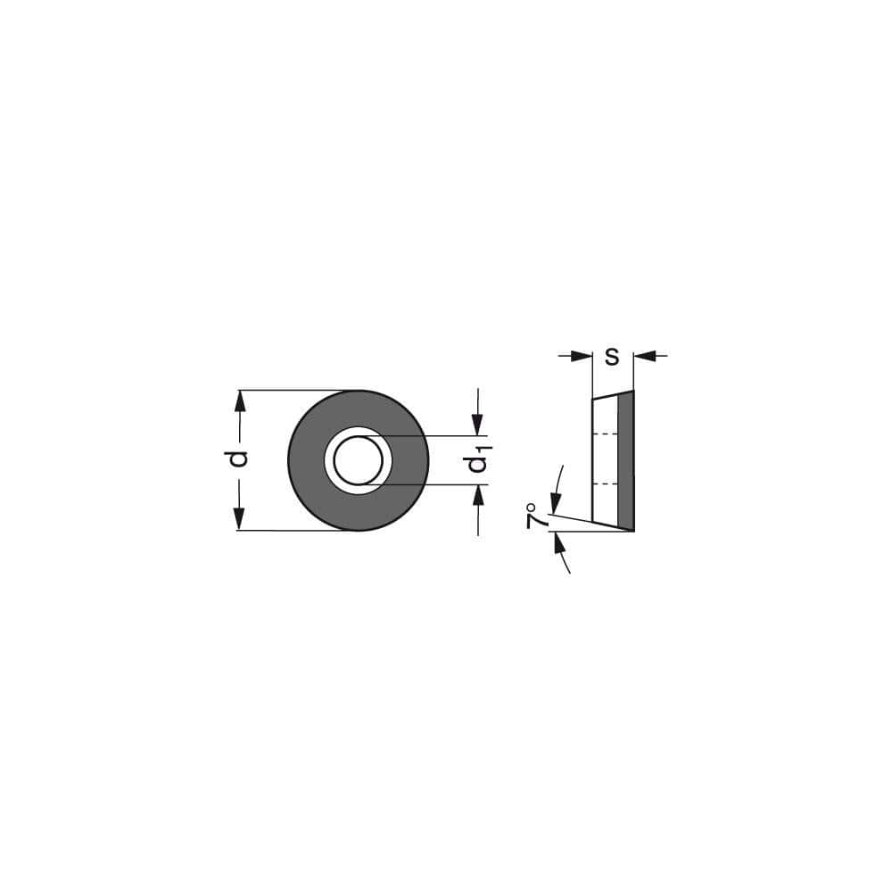 Turning Insert:  RCGT10T3M0FNF10CB1,  Polycrystalline Diamond Uncoated Finish,  Neutral,  0.1969″ Corner Radius,  0.0 &deg N/A Round,  Series  RCGT