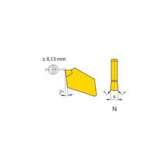 Cut-Off Inserts; Insert Style: FX; Insert Size Code: 2.2; Insert Material: Carbide; Manufacturer Grade: H216T; Insert Holding Method: Wedge; Lead Angle Direction: Left Hand; Insert Hand: Neutral; Lead Angle: 90.000; Relief Angle: 7.000; Multi-use Tool: Ye