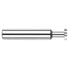 0.5000″ (1/2″) Cutter Diameter × 0.1400″ (9/64″) Width × 0.7500″ (3/4″) Neck Length Carbide Square Standard Keyseat Cutter, 8 Flutes - Exact Industrial Supply