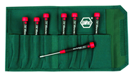 7 Piece - 1/16 - 5/32" - Pico Finish Precision Ball End Hex Inch Screwdriver Set in Canvas Pouch - A1 Tooling