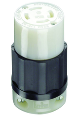 30 Amp; 125/250 Volt; NEMA L14-30R; 3P; 4W; Locking Connector; Industrial Grade; Grounding - Black-White - A1 Tooling