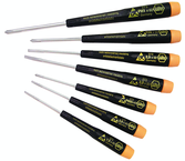 7 Piece - Precision ESD Safe Screwdriver Set - #27390 - Includes: Slotted 1.5 - 3.5 Phillips #00; 0; 1 - A1 Tooling