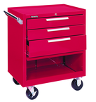 3-Drawer Roller Cabinet w/ball bearing Dwr slides - 35'' x 18'' x 27'' Red - A1 Tooling