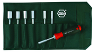 8 Piece - Drive-Loc VI Interchangeable Set Nut Wiha Driver Inch - #28196 - Includes: 3/16; 1/4; 5/16; 11/32; 3/8; 7/16 and 1/2" - Canvas Pouch - A1 Tooling