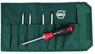 6 Piece - Drive-Loc VI Interchangeable Set - #28197 - Includes: Security Torx® T6s x T8s; T7s x T9s; T10s x T15s; T20s x T25s; T30s x T40s - Canvas Pouch - A1 Tooling