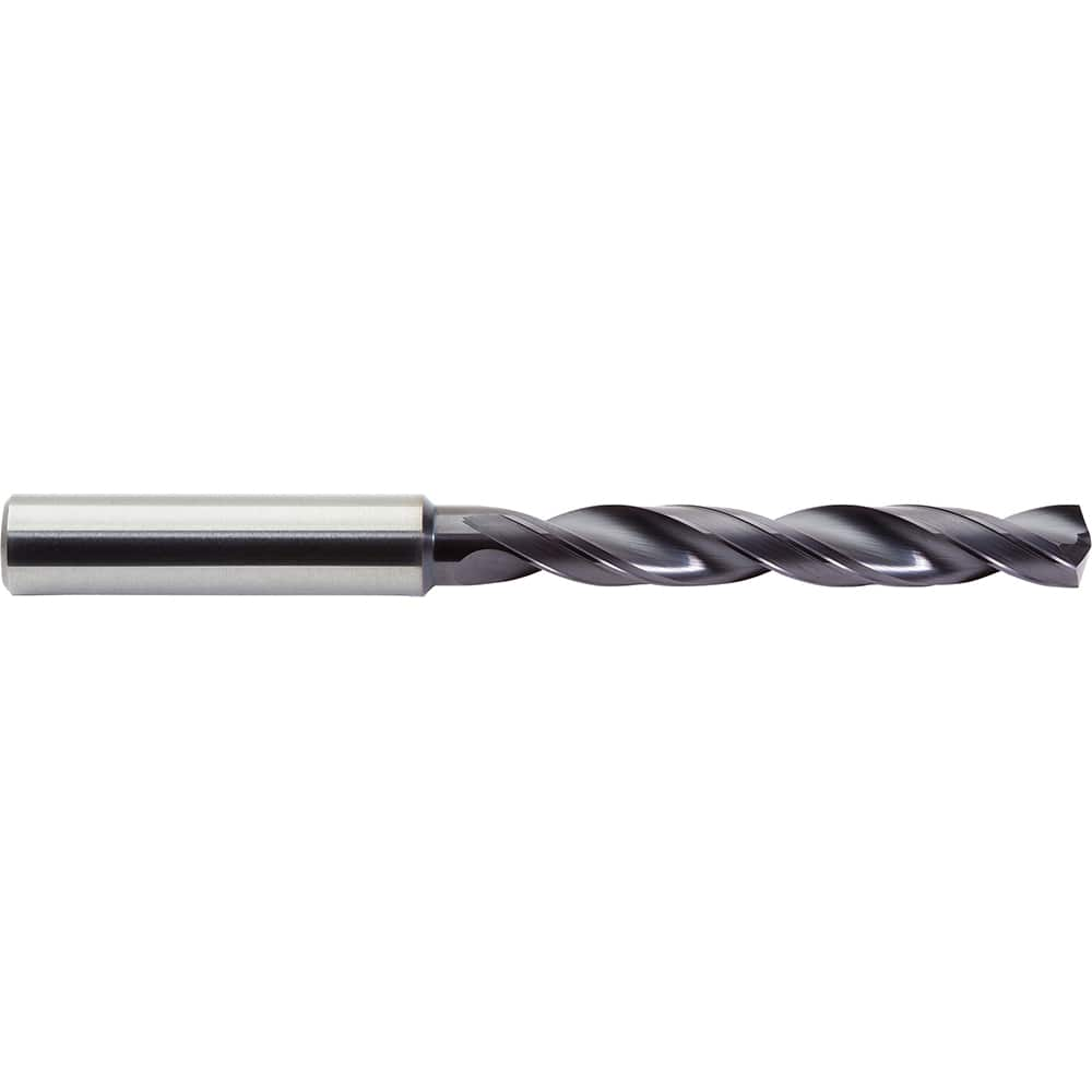 Jobber Length Drill Bit: 0.4606″ Dia, 142 °, Solid Carbide ALtima Plus Finish, 4.6457″ OAL, Right Hand Cut, Helical Flute, Straight-Cylindrical Shank