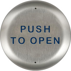 Push Plates; Type: Round Push Plate; Overall Length (Inch): 6; Finish/Coating: Brushed