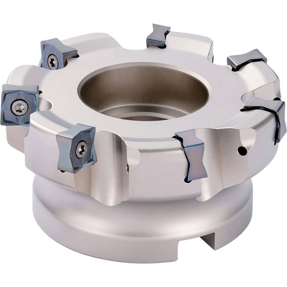 Kyocera - Indexable Square-Shoulder Face Mills; Cutting Diameter (mm): 50.00 ; Cutting Diameter (Decimal Inch): 1.9685 ; Arbor Hole Diameter (mm): 22.00 ; Lead Angle: 88 ; Overall Height (mm): 40.00000 ; Insert Compatibility: SNMU130508EN-GM; SNMU130508E - Exact Industrial Supply