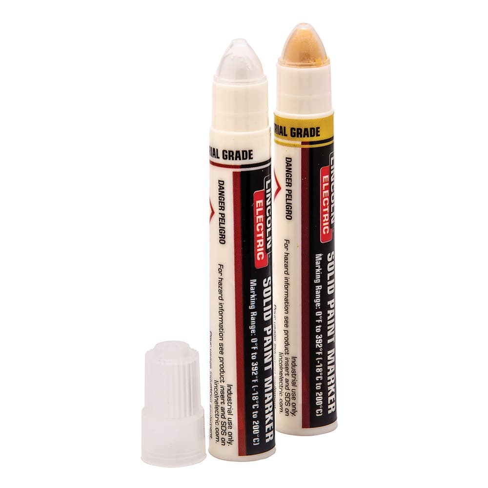 MIG Welding Accessories; Type: Marker Kit; For Use With: MIG Welding; Type: Marker Kit; Type: Marker Kit; Description: 1 Solid White 1 Solid Yellow Welding Marker; Type: Marker Kit; Type: Marker Kit