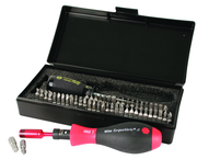 53 Piece - TorqueVario-S Handle 10-50 In/Lbs Handle - #28595 - Includes: Slotted; Phillips; Torx®; Hex Inch & Metric; Pozi; Torq Set and Triwing Bits - Storage Box - A1 Tooling