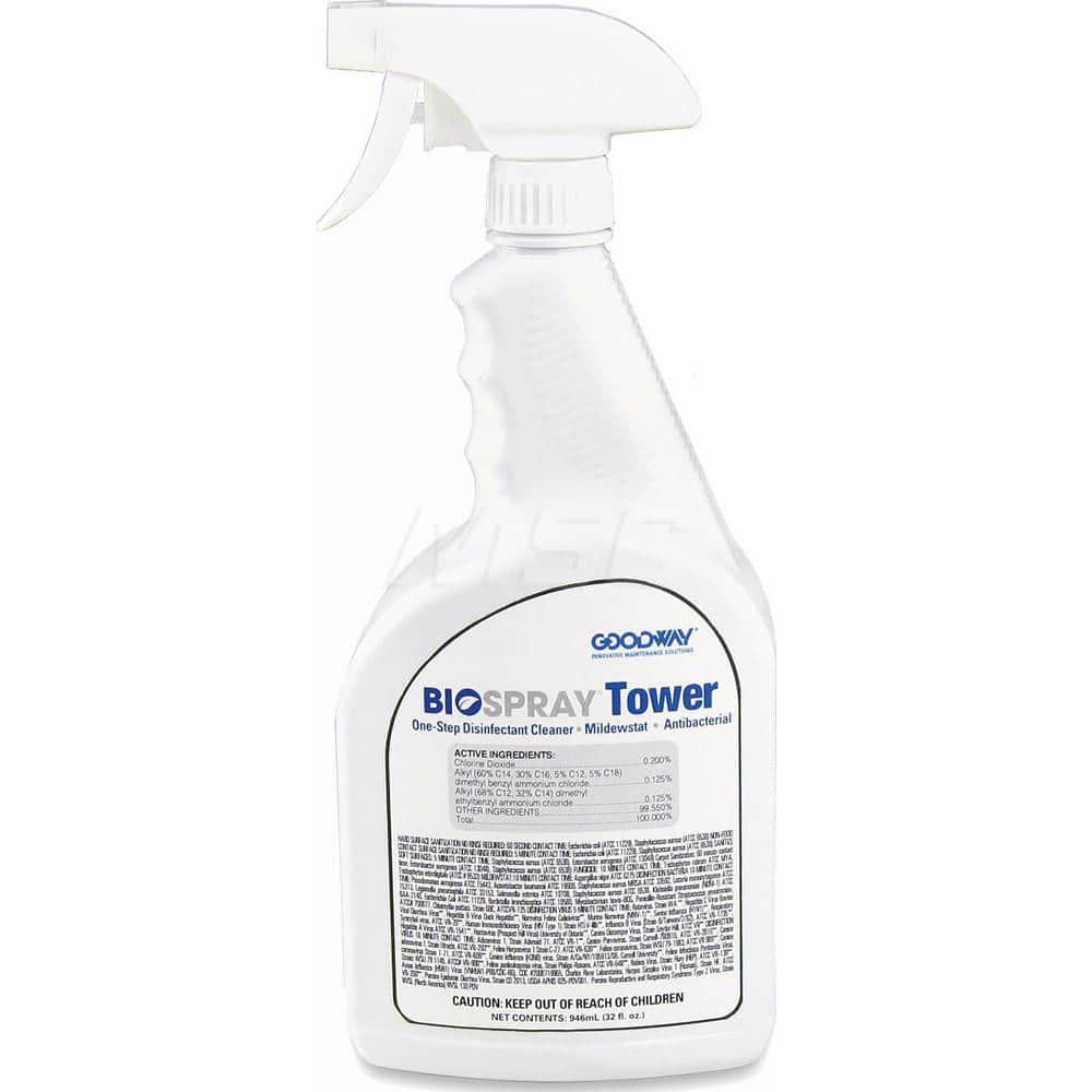 Goodway - All-Purpose Cleaners & Degreasers; Type: Disinfectant ; Container Type: Trigger Spray Bottle ; Container Size: 32 oz. ; Scent: Fresh ; Form: Liquid ; Disinfectant: Yes - Exact Industrial Supply