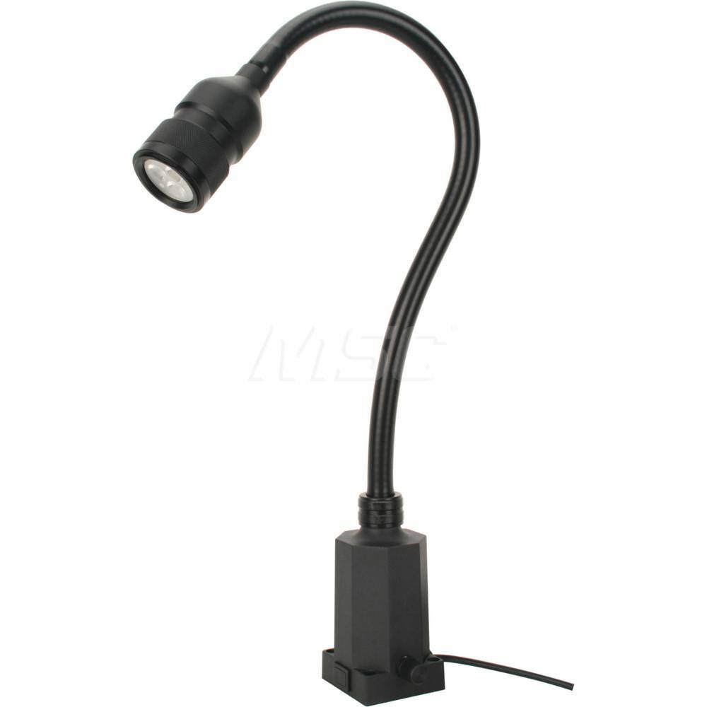 Sunnex Lighting - Task Lights; Fixture Type: General Purpose ; Color: Black ; Lamp Type: Integrated LED ; Mounting Type: Base Mount ; Adjustable Arm Type: Gooseneck ; Arm Length (mm): 685 - Exact Industrial Supply