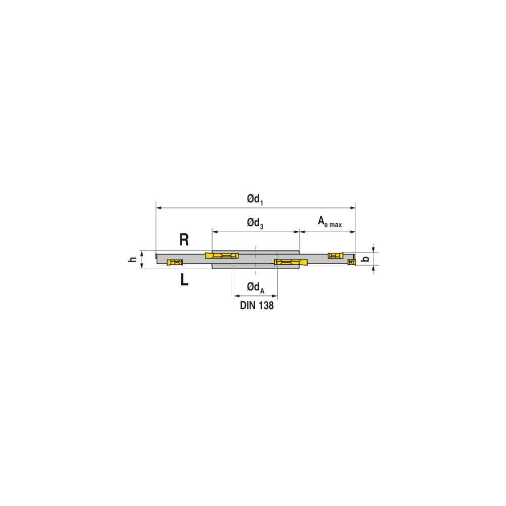 Indexable Slotting Cutter: 10 mm Cutting Width, 160 mm Cutter Dia, Arbor Hole Connection, 50 mm Depth of Cut, 40 mm Hole, Neutral Screw, Uses 16 TX Inserts, 8 Teeth, Staggered, Positive, Steel, Black Oxide Finish