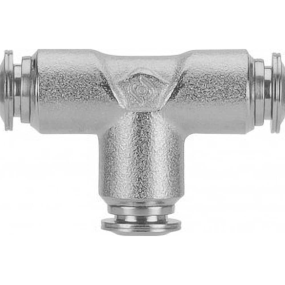 Aignep USA - Metal Push-To-Connect Tube Fittings; Type: Union Tee ; Tube Outside Diameter (mm): 10 ; Maximum Working Pressure: 290.000 ; Connection Style: Push to Connect ; Connection Type: Push to Connect ; Material: 316L Stainless Steel - Exact Industrial Supply