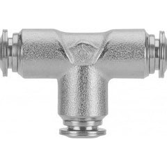 Aignep USA - Metal Push-To-Connect Tube Fittings; Type: Union Tee ; Tube Outside Diameter (mm): 12 ; Maximum Working Pressure: 290.000 ; Connection Style: Push to Connect ; Connection Type: Push to Connect ; Material: 316L Stainless Steel - Exact Industrial Supply