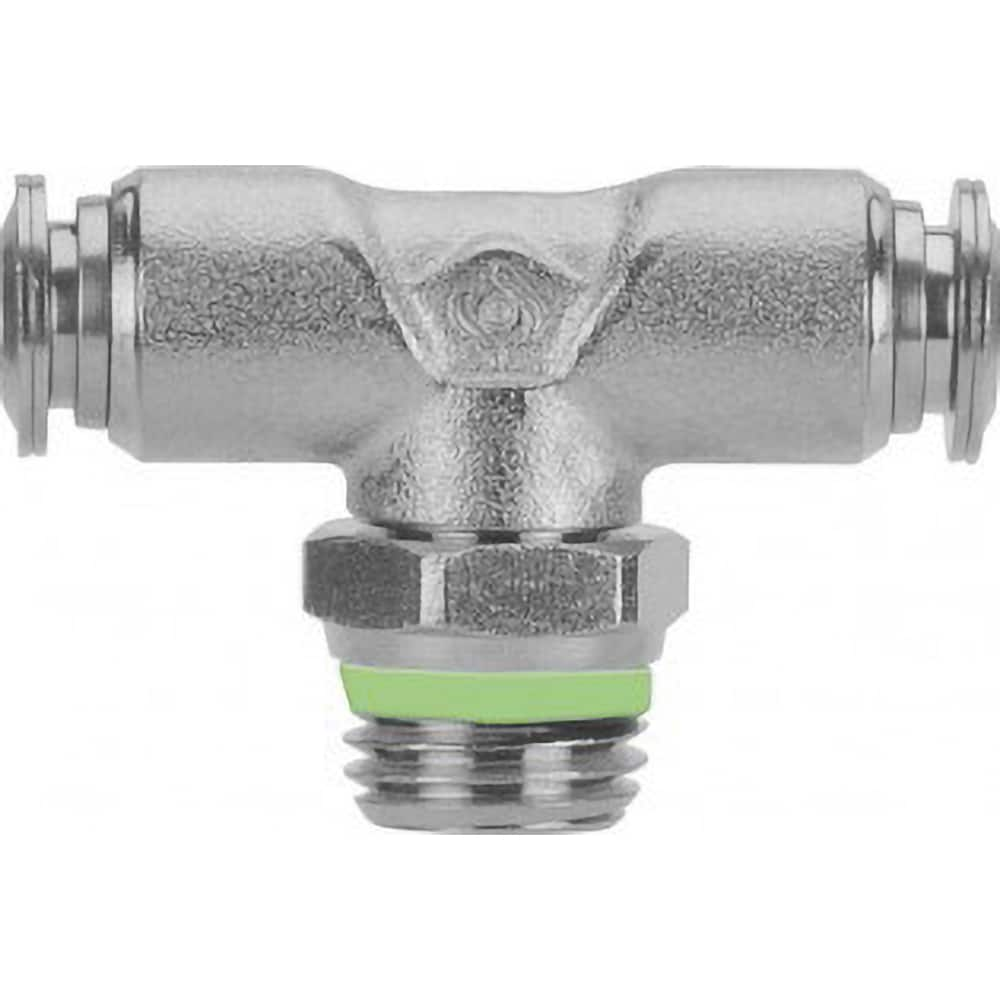 Aignep USA - Metal Push-To-Connect Tube Fittings; Type: Male Branch Tee Swivel ; Tube Outside Diameter (Inch): 5/32 ; Maximum Working Pressure: 290.000 ; Connection Style: Push to Connect ; Connection Type: Push to Connect ; Material: 316L Stainless Steel - Exact Industrial Supply