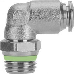 Aignep USA - Metal Push-To-Connect Tube Fittings; Type: Male Elbow Swivel ; Tube Outside Diameter (Inch): 1/4 ; Maximum Working Pressure: 290.000 ; Connection Style: Push to Connect ; Connection Type: Push to Connect ; Material: 316L Stainless Steel - Exact Industrial Supply