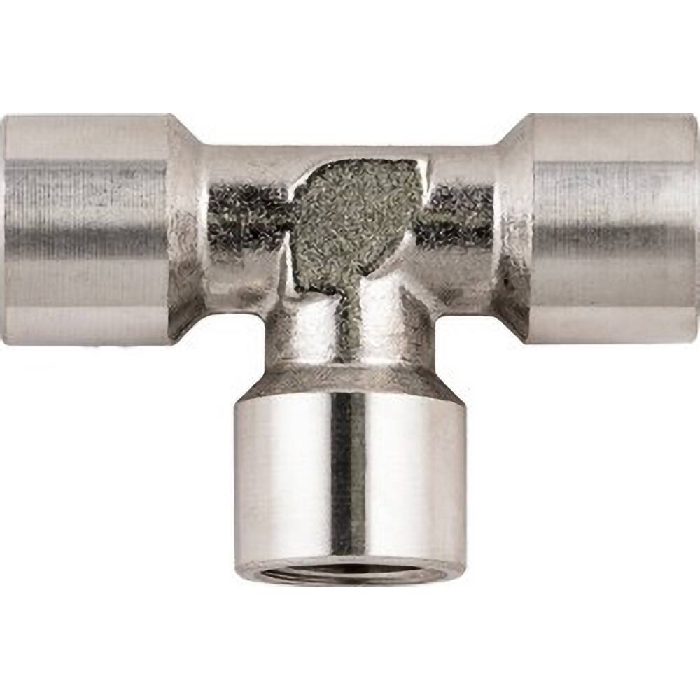 Aignep USA - Stainless Steel Pipe Fittings; Type: Female Tee ; Fitting Size: 1/2 ; End Connections: BSPP ; Material Grade: 316L Stainless Steel ; Pressure Rating (psi): 290 - Exact Industrial Supply