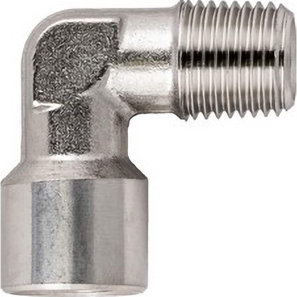 Aignep USA - Stainless Steel Pipe Fittings; Type: Male x Female Elbow ; Fitting Size: 3/8 ; End Connections: BSPT x BSPP ; Material Grade: 316L Stainless Steel ; Pressure Rating (psi): 290 - Exact Industrial Supply