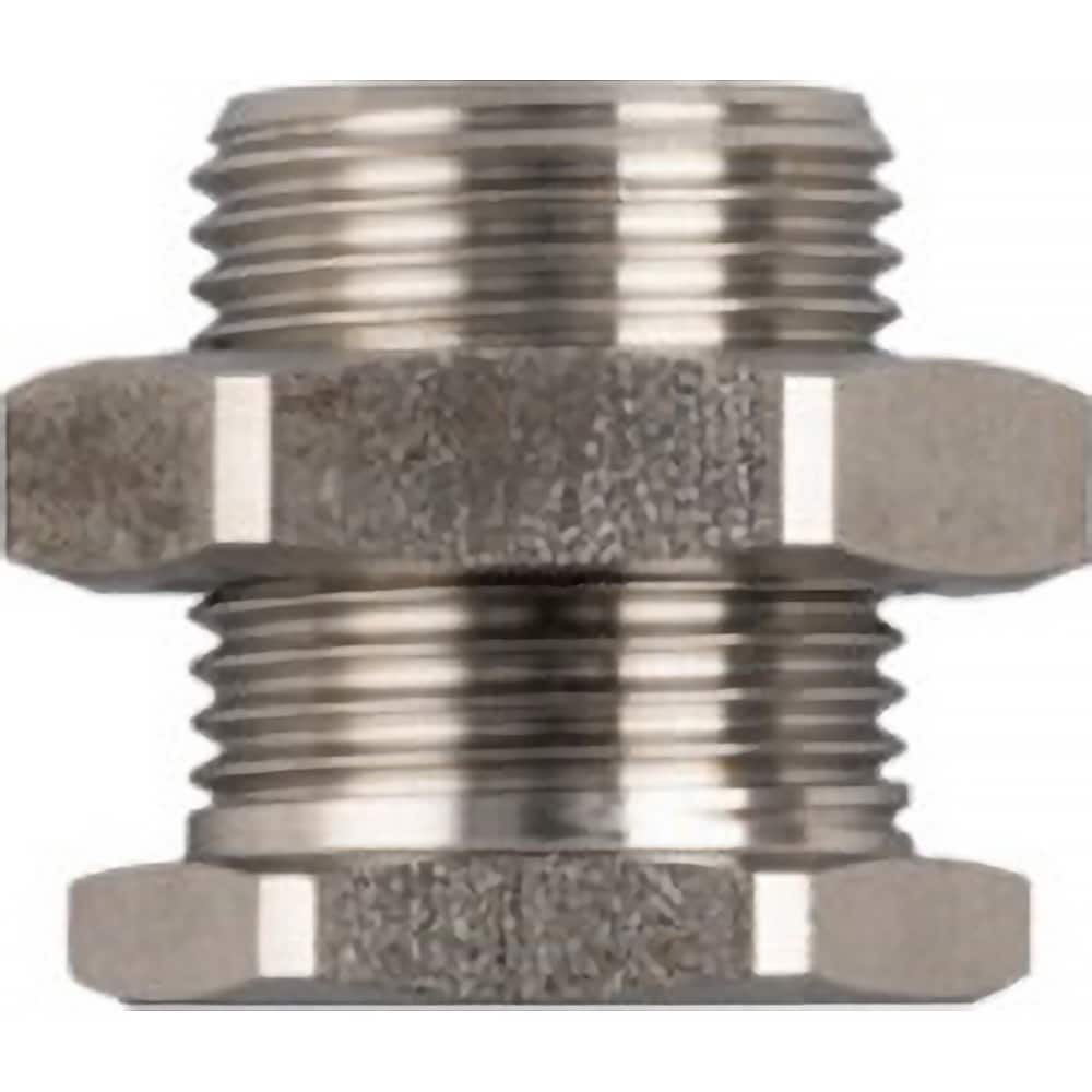 Aignep USA - Stainless Steel Pipe Fittings; Type: Bulkhead Connector ; Fitting Size: 3/8 ; End Connections: BSPP ; Material Grade: 316L Stainless Steel ; Pressure Rating (psi): 290 - Exact Industrial Supply