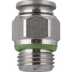 Aignep USA - Metal Push-To-Connect Tube Fittings; Type: Male Connector ; Tube Outside Diameter (mm): 10 ; Maximum Working Pressure: 290.000 ; Connection Style: Push to Connect ; Connection Type: Push to Connect ; Material: 316L Stainless Steel - Exact Industrial Supply