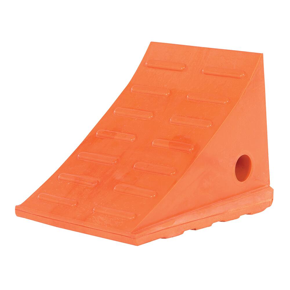 Vestil - Wheel Chocks; Width (Inch): 2-3/4 ; Height (Inch): 8-45/64 ; Depth (Inch): 11-1/2 ; Material: Polyurethane - Exact Industrial Supply