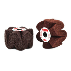 Superior Abrasives - Mounted Flap Wheels; Abrasive Type: Non-Woven ; Outside Diameter (Inch): 4 ; Face Width (Inch): 2 ; Abrasive Material: Aluminum Oxide ; Grade: Medium ; Mounting Type: Arbor - Exact Industrial Supply