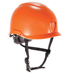 Ergodyne - Hard Hats; Type: Short Brim ; Adjustment: Adjustable ; Suspension Type: 6-Point ; ANSI Type: I ; Class Rating: E ; Material: Plastic - Exact Industrial Supply