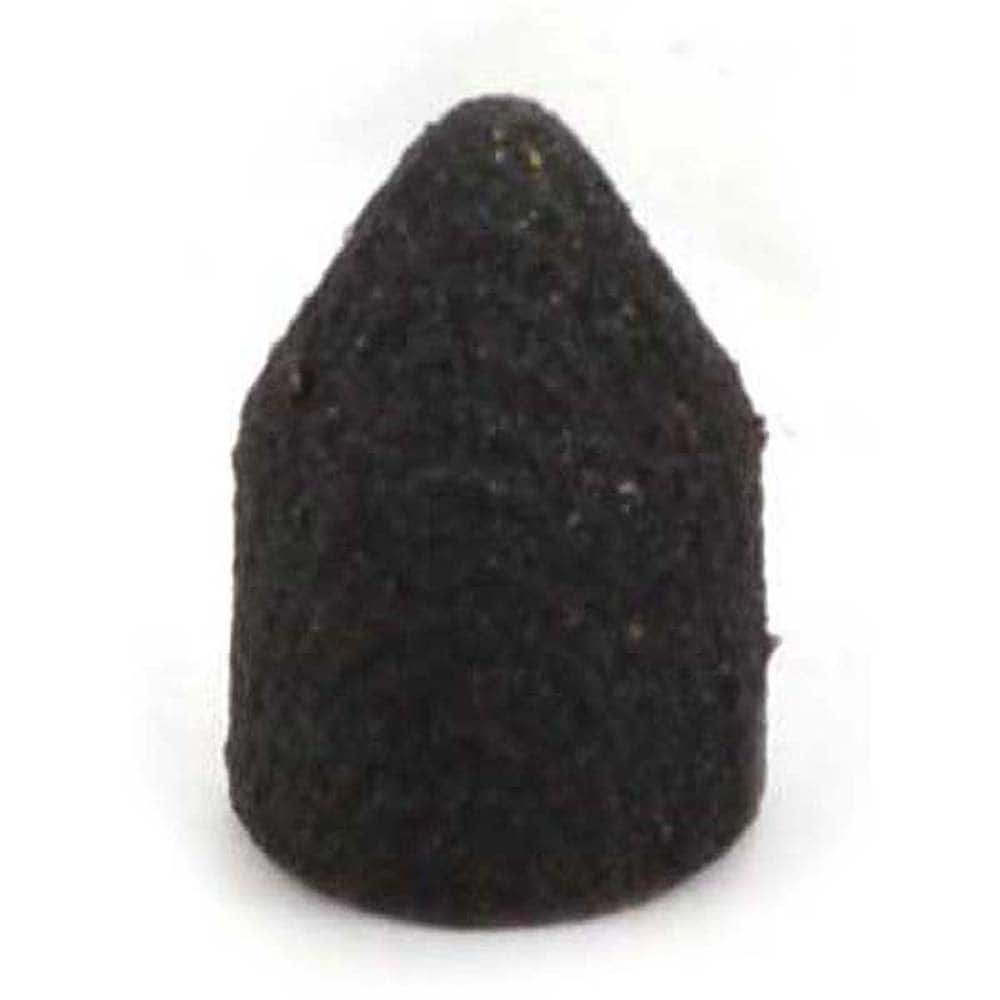 Superior Abrasives - Cones & Plugs; Maximum Diameter (Inch): 9/32 ; Abrasive Material: Aluminum Oxide ; Grit: 60 ; Wheel Type Number Code: 17 ; Arbor Hole Thread Size: 1/2 ; Shape: Cone - Exact Industrial Supply