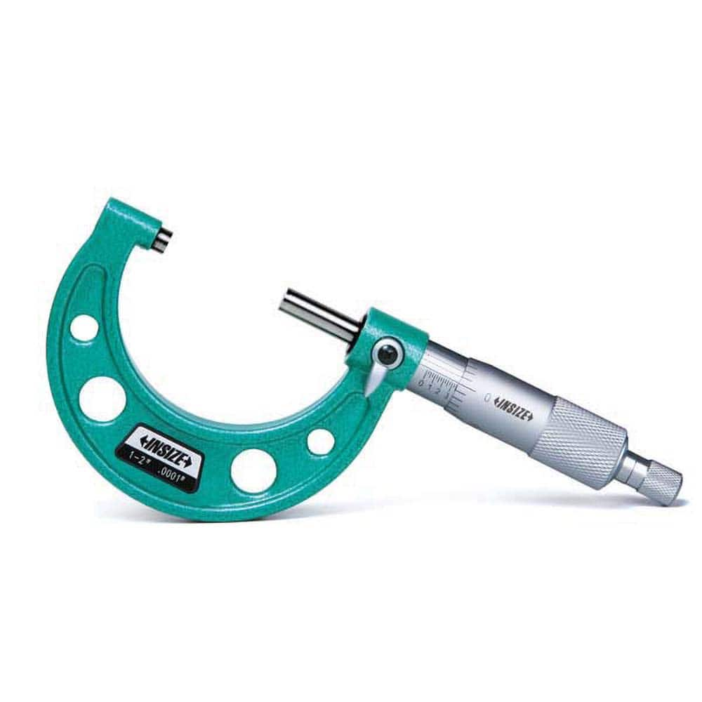 Insize USA LLC - Mechanical Outside Micrometers; Minimum Measurement (Inch): 8 ; Minimum Measurement (Decimal Inch): 8 ; Maximum Measurement (Decimal Inch): 9 ; Graduation (Decimal Inch): 0.0001 ; Features: None ; Thimble Type: Ratchet Stop - Exact Industrial Supply