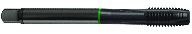 10-32 Dia. - 2B - 3 FL - Cobalt Plug Green Ring Tap - Blk-Ox FORM-B DIN 374 - A1 Tooling