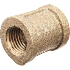 USA Sealing - Brass & Chrome Pipe Fittings; Type: Coupling ; Fitting Size: 1-1/2 x 1-1/2 ; End Connections: FBSPT x FBSPT ; Material: Brass ; Pressure Rating (psi): 125 ; Finish/Coating: Uncoated - Exact Industrial Supply