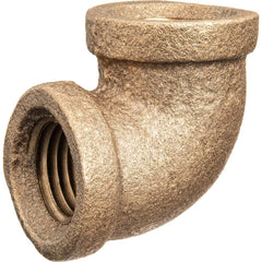 USA Sealing - Brass & Chrome Pipe Fittings; Type: Elbow ; Fitting Size: 1 x 1 ; End Connections: FBSPT x FBSPT ; Material: Brass ; Pressure Rating (psi): 125 ; Finish/Coating: Uncoated - Exact Industrial Supply